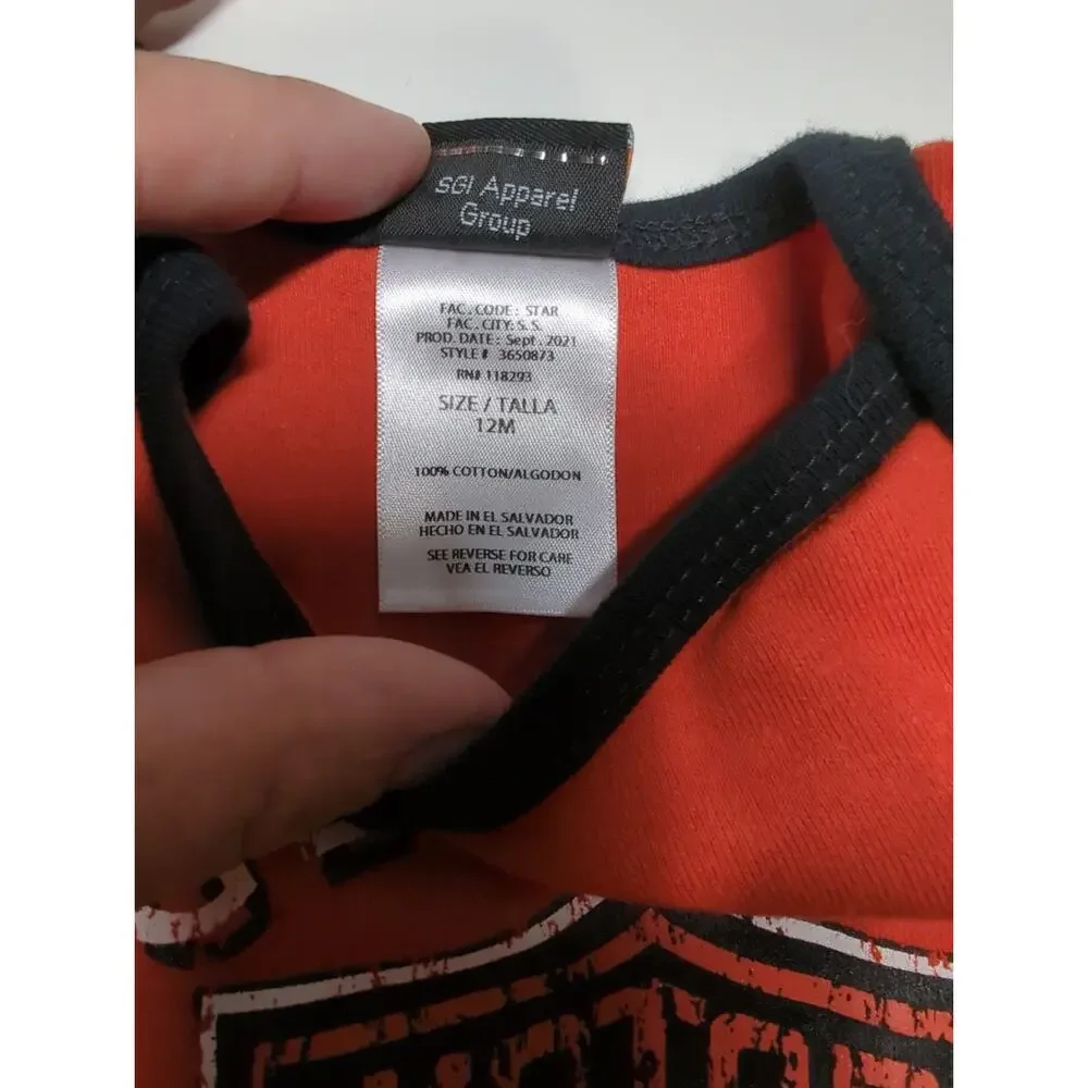 Infant HARLEY DAVIDSON Outfit Body Suit North Tonawanda, New York NY SIZE 12 M